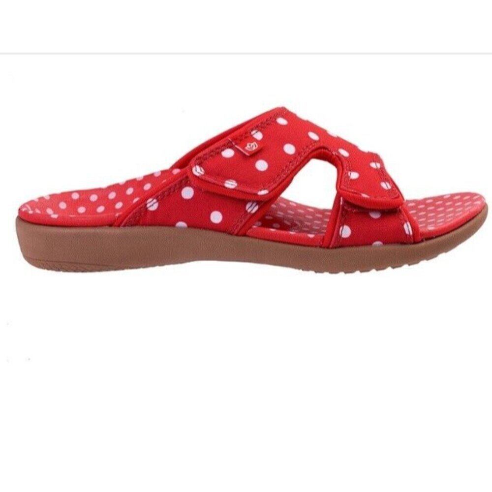 Spenco Kholo Sandal Women’s 7‎ D Orthotic Red Polka Dot New